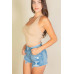 Tank Bandana Hem Square Neck Top