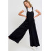 Adjustable Strap Overall Wide Leg Jumpsuit