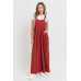 Adjustable Strap Overall Wide Leg Jumpsuit