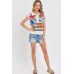 Flower Patch Stripe Knit Top