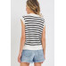 Flower Patch Stripe Knit Top