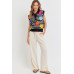 Flower Patch Stripe Knit Top