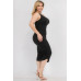 Plus Size Sexy Solid Color Ruched One Shoulder Midi Bodycon Dress