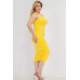 Plus Size Sexy Solid Color Ruched One Shoulder Midi Bodycon Dress
