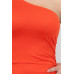 Plus Size Sexy Solid Color Ruched One Shoulder Midi Bodycon Dress