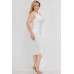 Plus Size Sexy Solid Color Ruched One Shoulder Midi Bodycon Dress