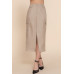 Faux Leather Midi Cargo Skirt