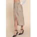 Faux Leather Midi Cargo Skirt