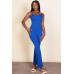 Ribbed sleeveless wide leg jumpsuit