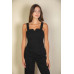 Notched neck cami jumpsuit