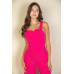 Notched neck cami jumpsuit
