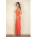 Notched neck cami jumpsuit
