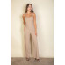 Notched neck cami jumpsuit