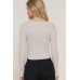 Long slv sweetheart neck seam detail knit top