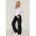 Long slv sweetheart neck seam detail knit top