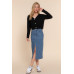 Long slv v-neck sweater cardigan
