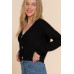 Long slv v-neck sweater cardigan