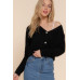 Long slv v-neck sweater cardigan