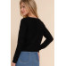 Long slv v-neck sweater cardigan
