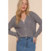 Long slv v-neck sweater cardigan