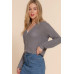Long slv v-neck sweater cardigan