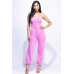 Washed Jumpsuit With Adjustable Ankle