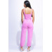 Washed Jumpsuit With Adjustable Ankle