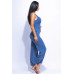 Washed Jumpsuit With Adjustable Ankle