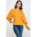 Raglan Long Sleeve Top With Back Neck Tie