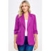 Buttoned Detail 3/4 Sleeve Blazer