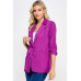 Buttoned Detail 3/4 Sleeve Blazer
