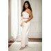 Plus Bustier Crop Cami Top & Slant Pocket Straight Pants