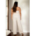 Plus Bustier Crop Cami Top & Slant Pocket Straight Pants