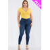 Plus Size Casual Split Neck Solid Short Sleeve Bodysuit