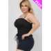 Plus Size Tiered Shirred Body Crop Top
