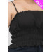 Plus Size Tiered Shirred Body Crop Top