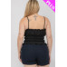 Plus Size Tiered Shirred Body Crop Top