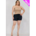 Plus Size Tiered Shirred Body Crop Top