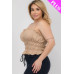 Plus Size Tiered Shirred Body Crop Top