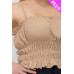 Plus Size Tiered Shirred Body Crop Top