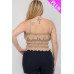 Plus Size Tiered Shirred Body Crop Top