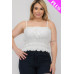 Plus Size Tiered Shirred Body Crop Top