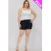 Plus Size Tiered Shirred Body Crop Top