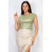 Ruched Sleeveless Asymmetric Crop Top
