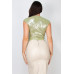 Ruched Sleeveless Asymmetric Crop Top