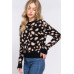 Long Slv Animal Jacquard Sweater