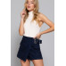 Waist Belted Cargo Skort