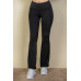 Wide waistband flare leg pants