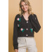 Mid cropped flower cardigan