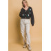 Mid cropped flower cardigan